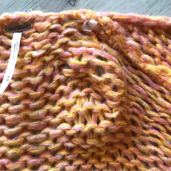 Free People Med Hometown Cardigan Grannycore Coastal Grandma Bright Color Cozy - Picture 9 of 9